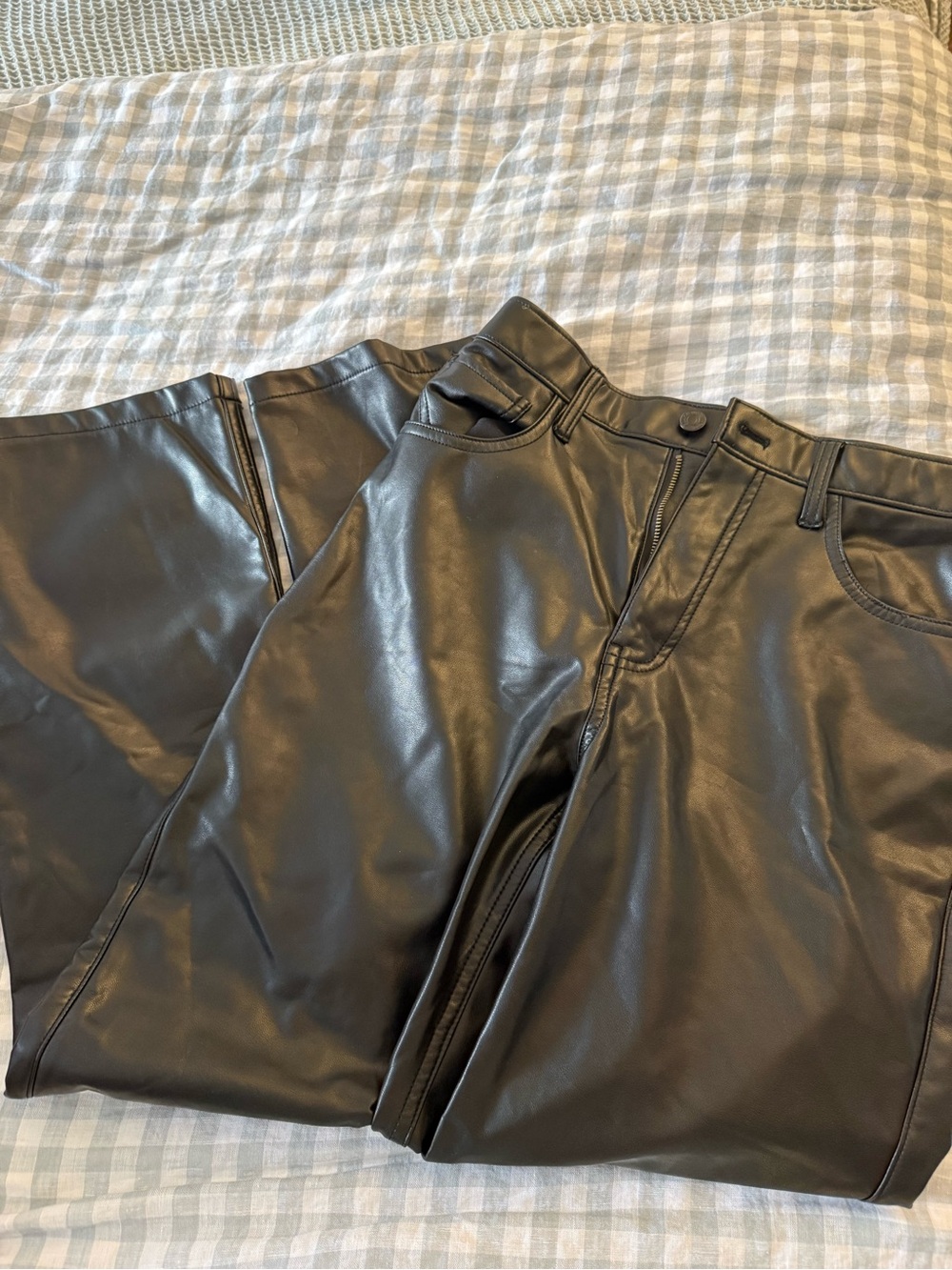 Faux Leather Black Pants